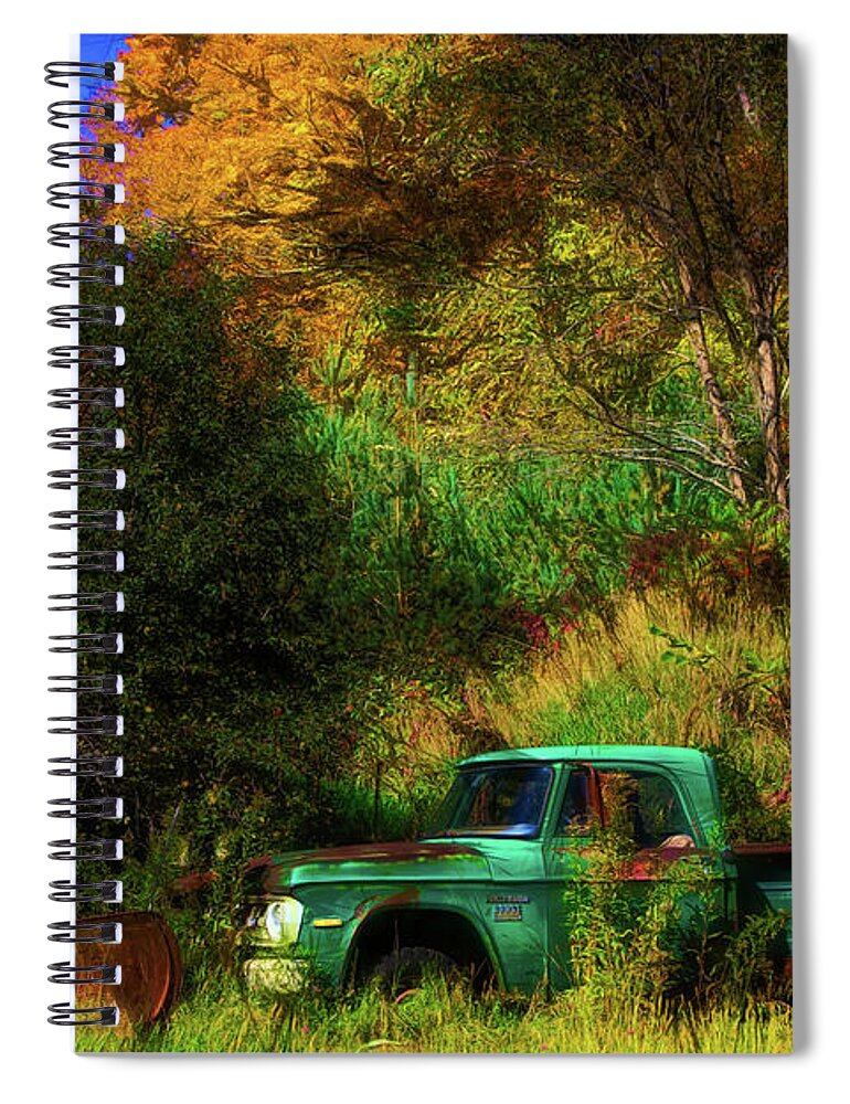 Autumn Foliage New England Spiral Notebook featuring the photograph Alone and Forgotten by Jeff Folger