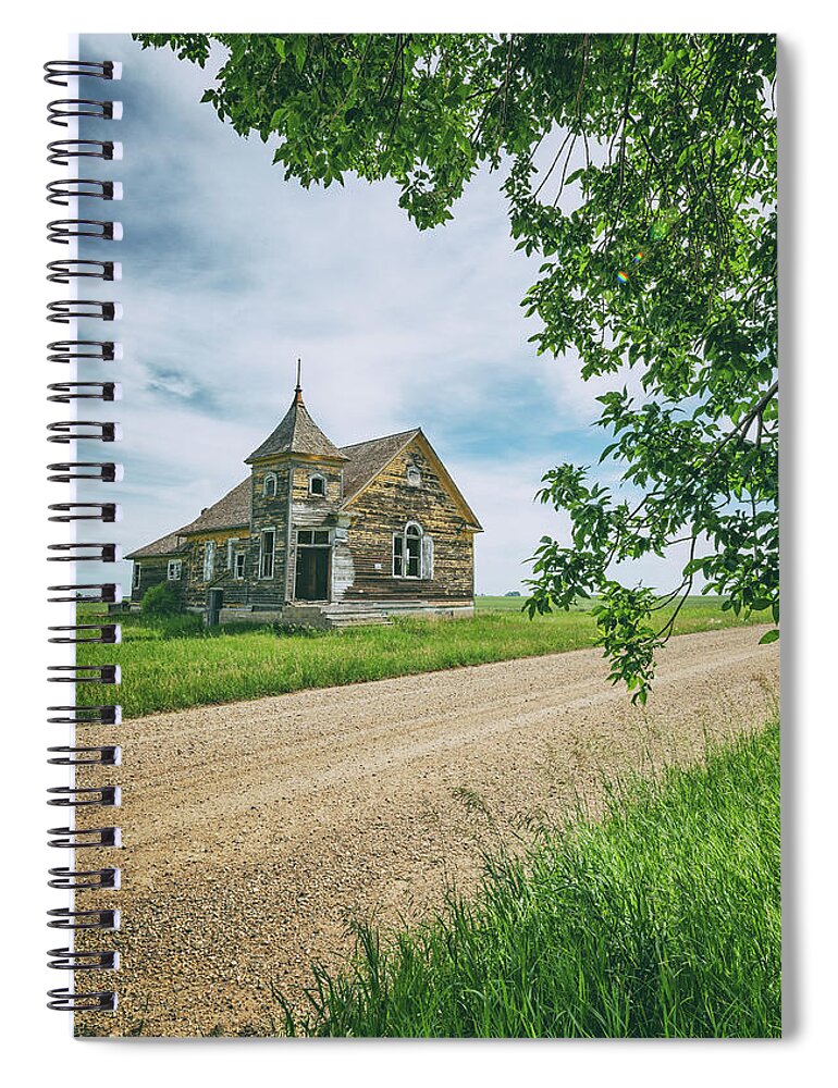 Abandoned Spiral Notebook featuring the photograph Alone Behind the Tree by Darren White