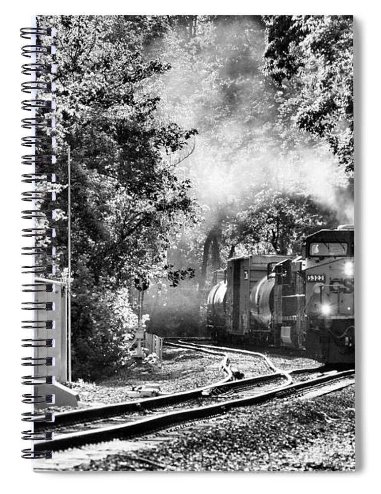 Csx Spiral Notebook featuring the photograph Along the Old Main - No.14 - Our Turn by Steve Ember