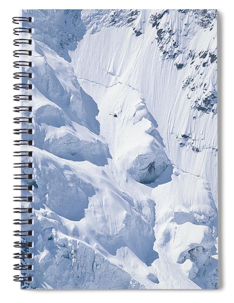 Snow Spiral Notebook featuring the photograph Alpine Glacier, Switzerland by Franz Aberham