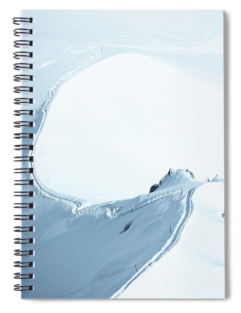 Scenics Spiral Notebook featuring the photograph Alps Snow Mountain Adventure - Xlarge by Phototalk