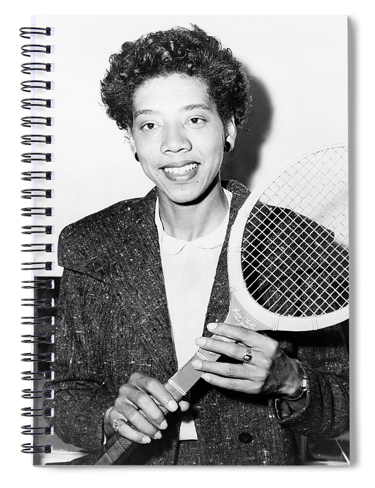 1956 Spiral Notebook featuring the photograph Althea Gibson, American Tennis Champion by Science Source