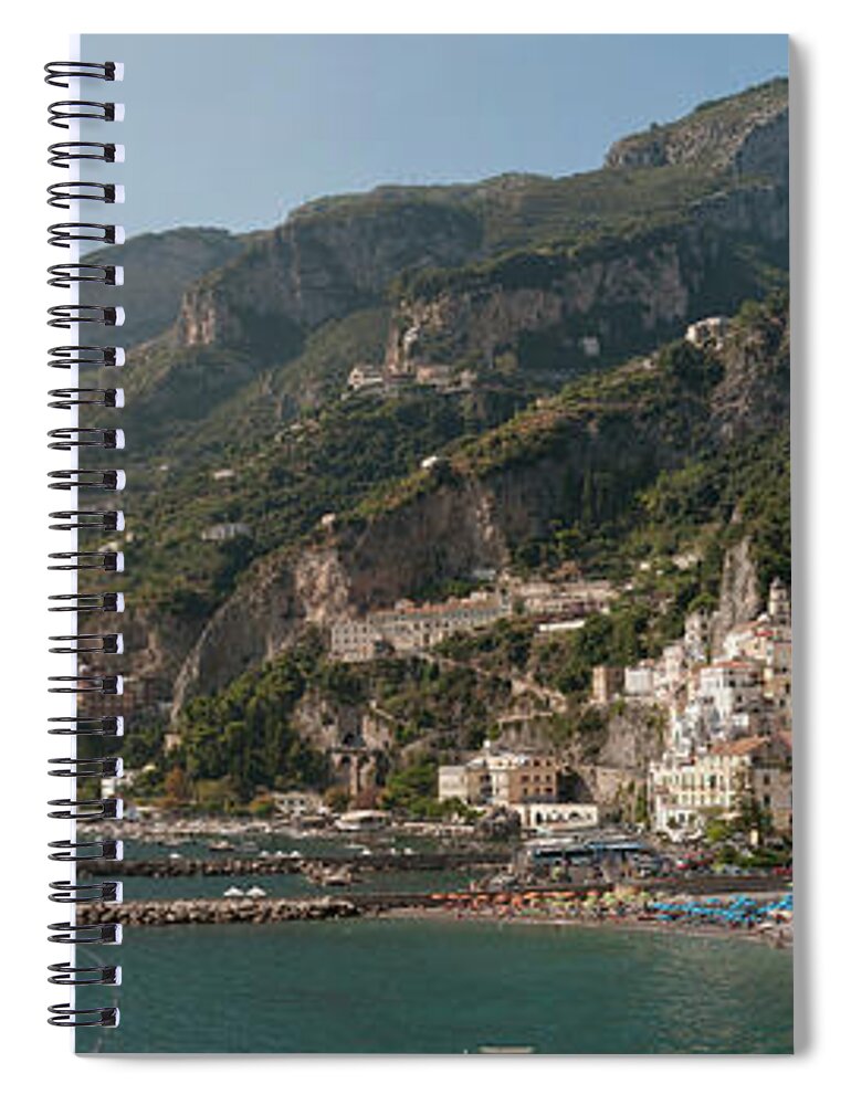 Tranquility Spiral Notebook featuring the photograph Amalfi On The Gulf Of Salerno by Stuart Mccall