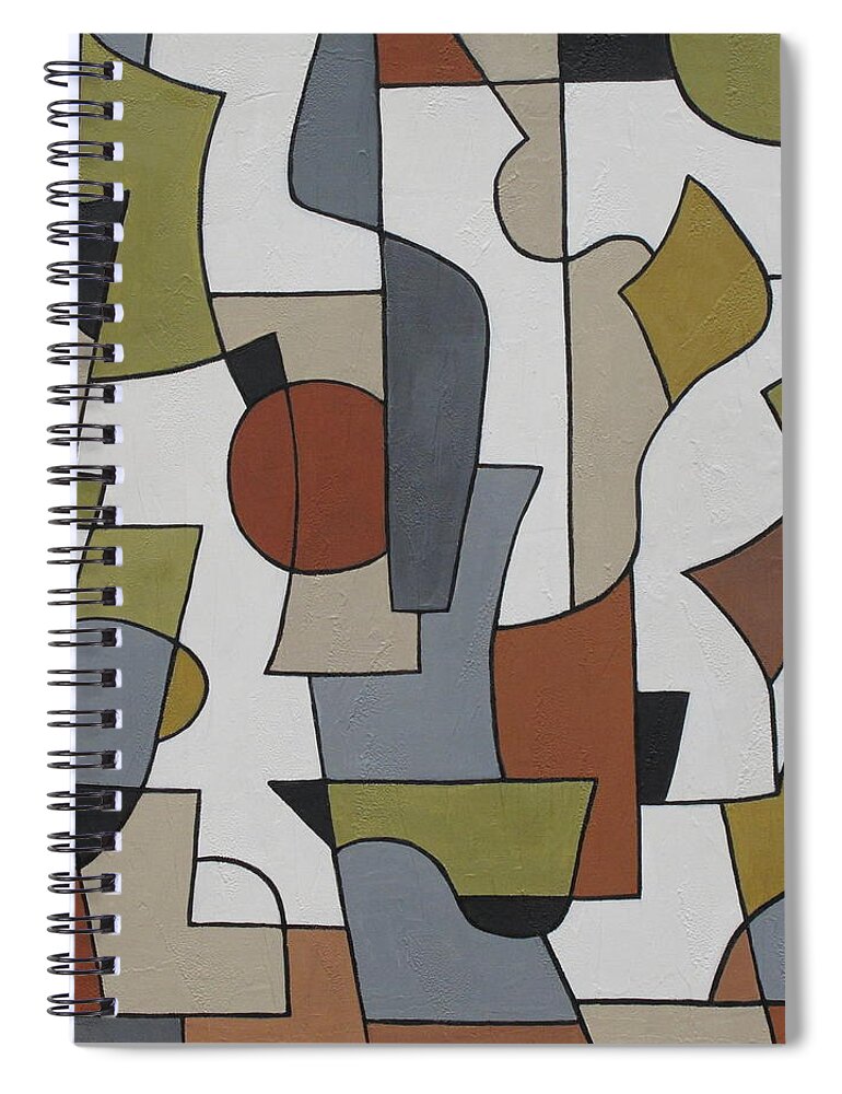 Modern Spiral Notebook featuring the painting Ambagious by Trish Toro