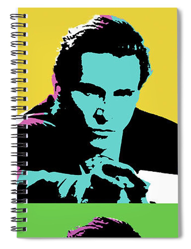 American Psycho Spiral Notebook featuring the digital art American Psycho Pop Art by Jean luc Comperat