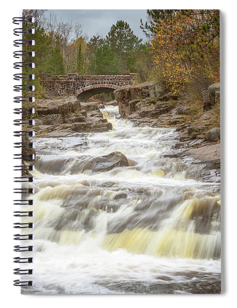 Bridge Spiral Notebook featuring the photograph Amity Creek Cascade Slide by Susan Rissi Tregoning