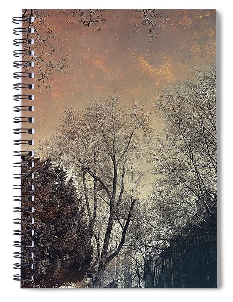 Brooklyn Spiral Notebook featuring the photograph Among the Brownstones - Gift for New Yorkers by Onedayoneimage Photography