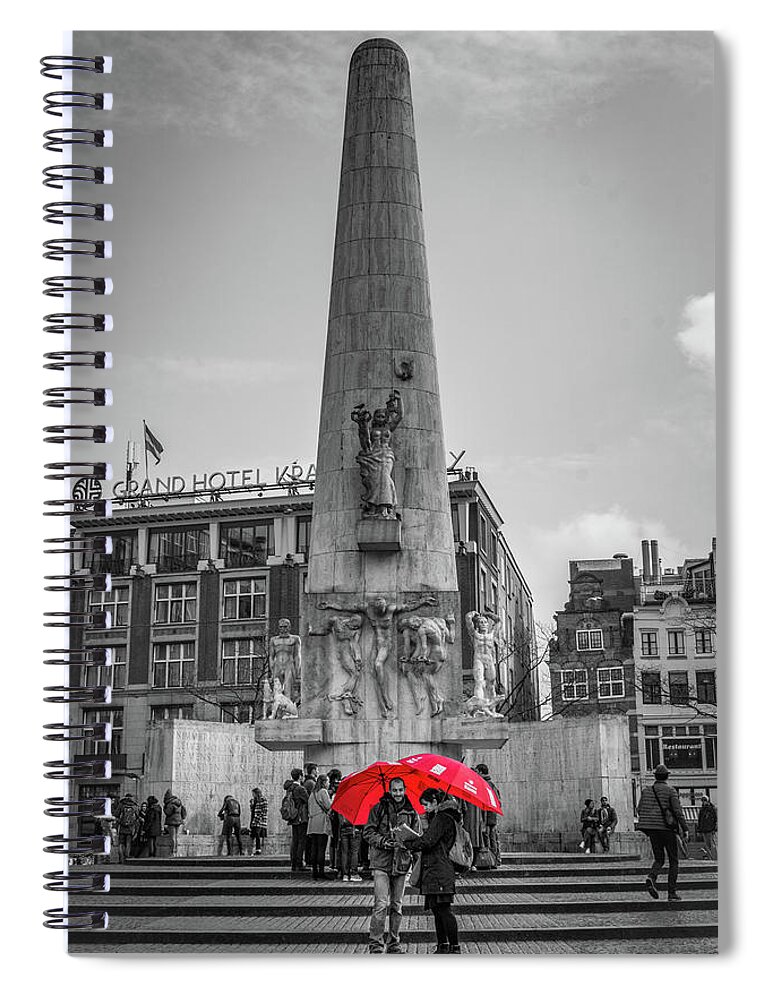 Holland Spiral Notebook featuring the photograph Amsterdam Tour Guides by Framing Places