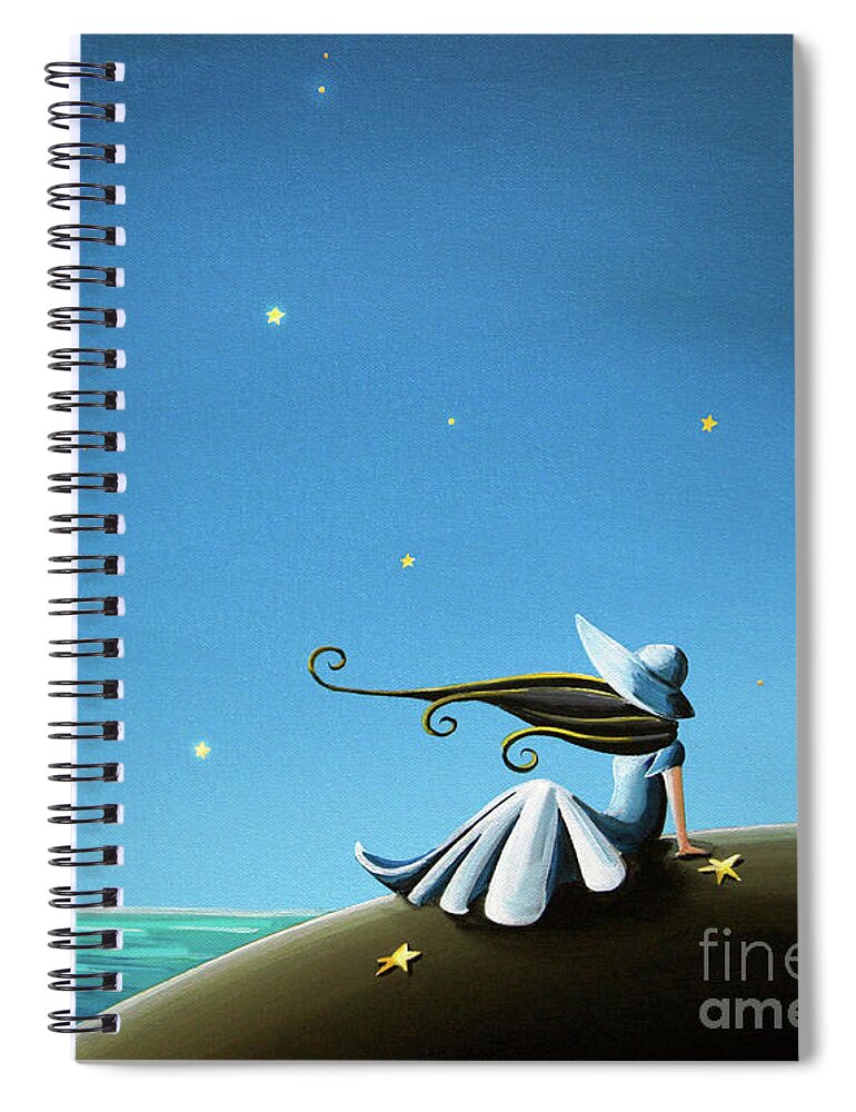 Seaside Spiral Notebook featuring the painting An Ocean Lullaby by Cindy Thornton