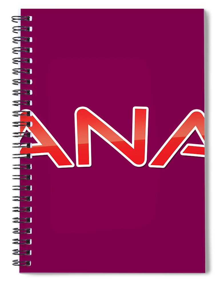 Ana Spiral Notebook featuring the digital art Ana by TintoDesigns
