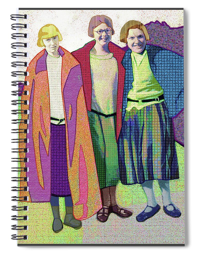 Ancestors Spiral Notebook featuring the digital art Ancient Relations by Rod Whyte