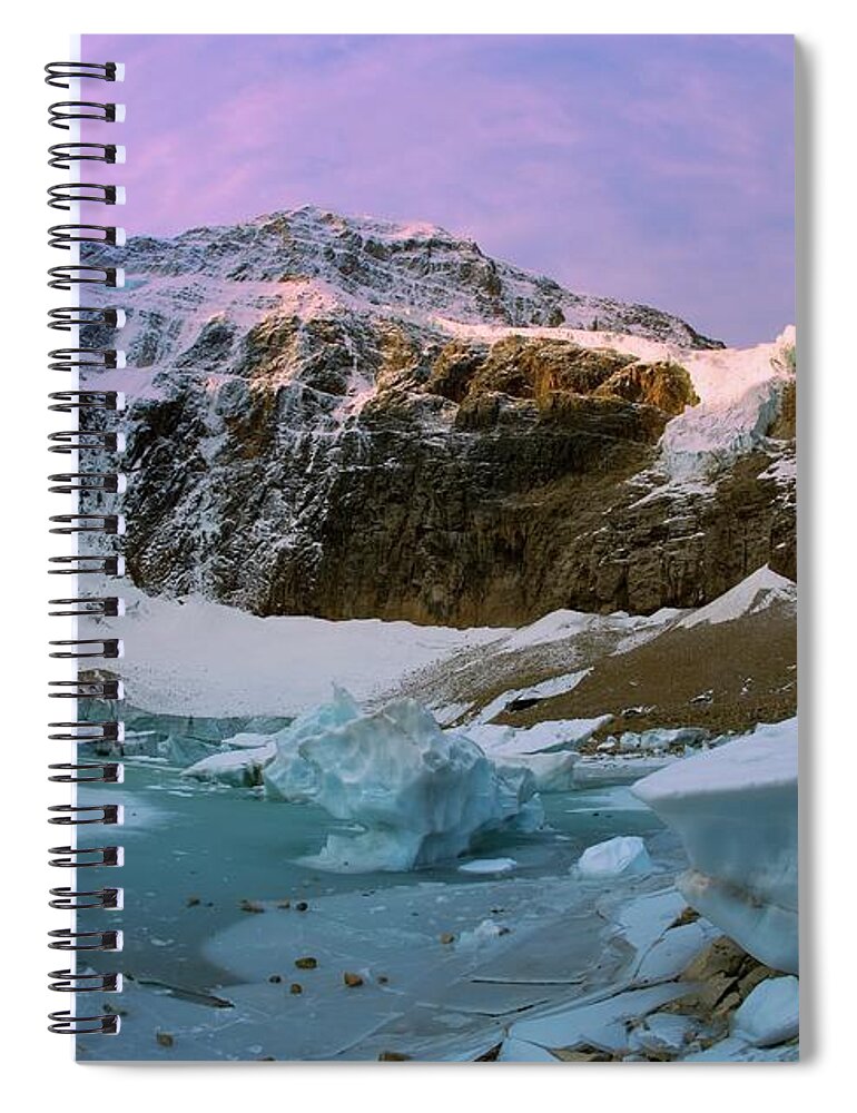 Scenics Spiral Notebook featuring the photograph Angel Glacier, Mount Edith Cavell by Design Pics