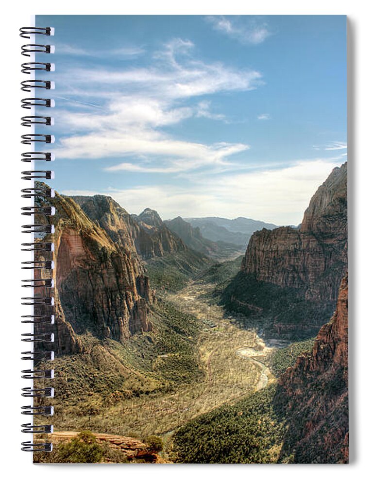 Scenics Spiral Notebook featuring the photograph Angels Landing - Zion National Park by Bryant Scannell