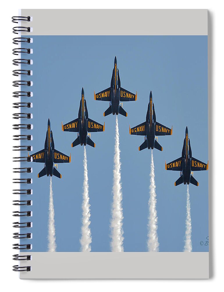 Blue Angels Spiral Notebook featuring the photograph Angels Overhead by Brian Tada