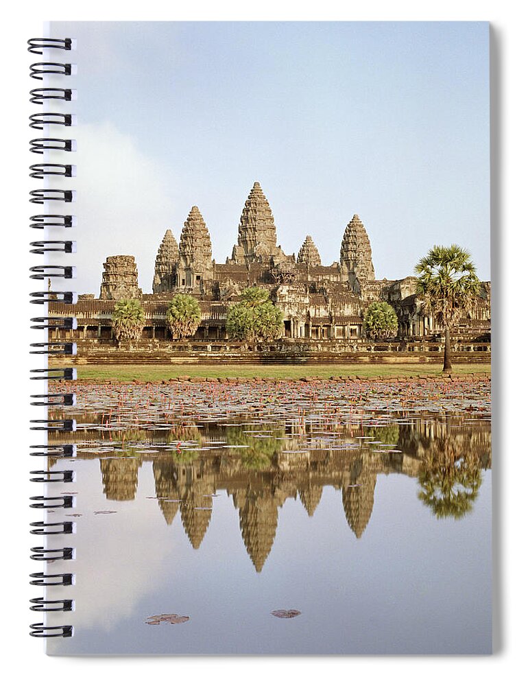 Scenics Spiral Notebook featuring the photograph Angkor Wat by Martin Puddy