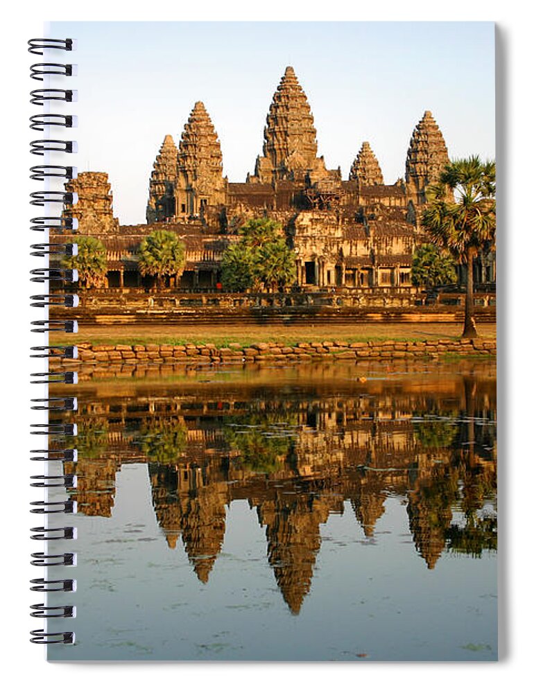 Art Spiral Notebook featuring the photograph Angkor Wat Reflection by Molloykeith