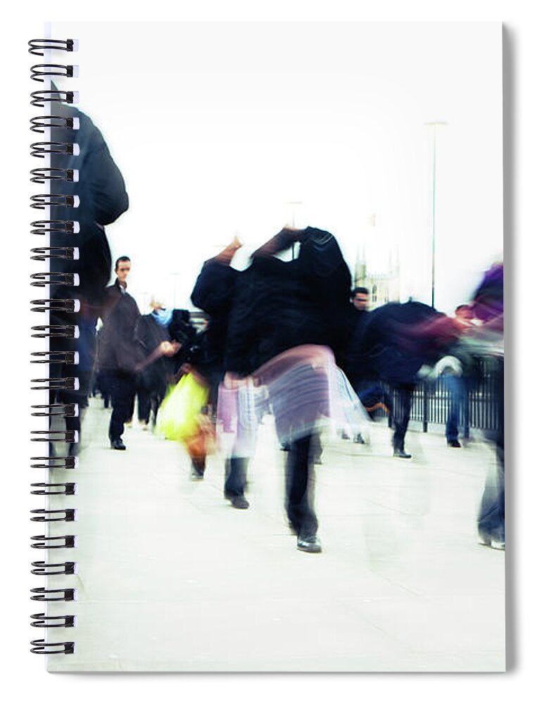Desaturated Spiral Notebook featuring the photograph Anonymous by Track5