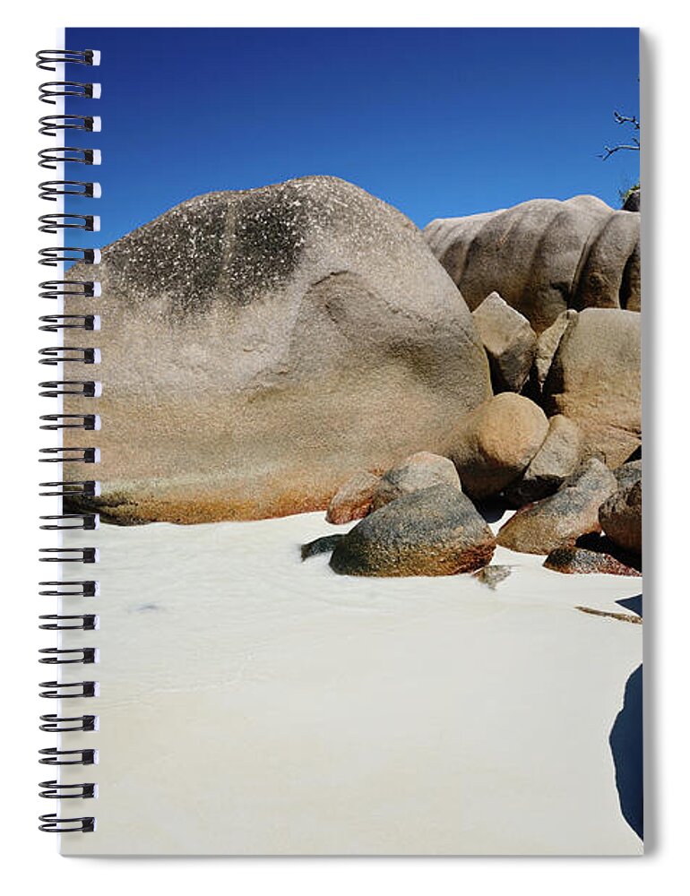 Tranquility Spiral Notebook featuring the photograph Anse Lazio Beach by Dhmig Photography