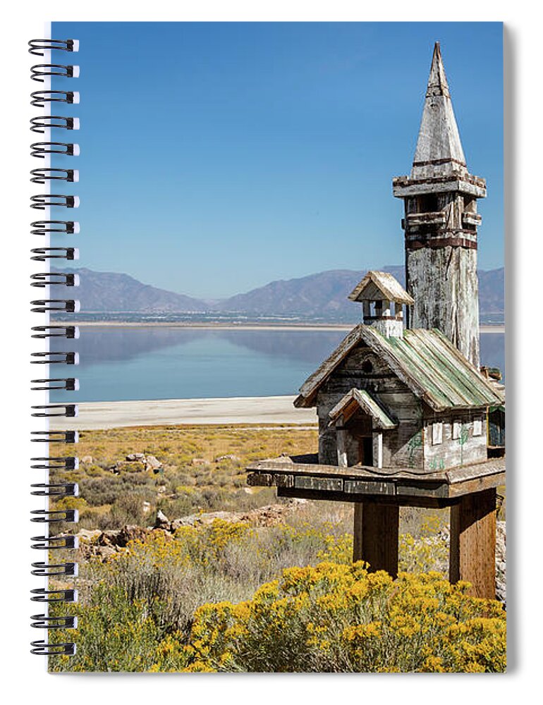 Animals Spiral Notebook featuring the photograph Antelope Island State Park by Alex Mironyuk