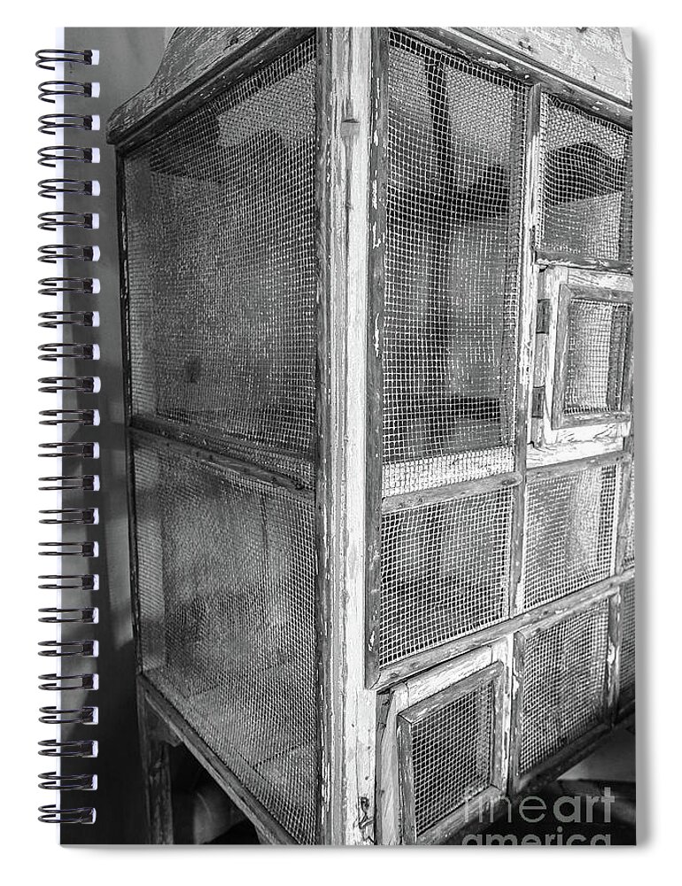 Birdcage Spiral Notebook featuring the photograph Antique Bird Cage by Edward Fielding