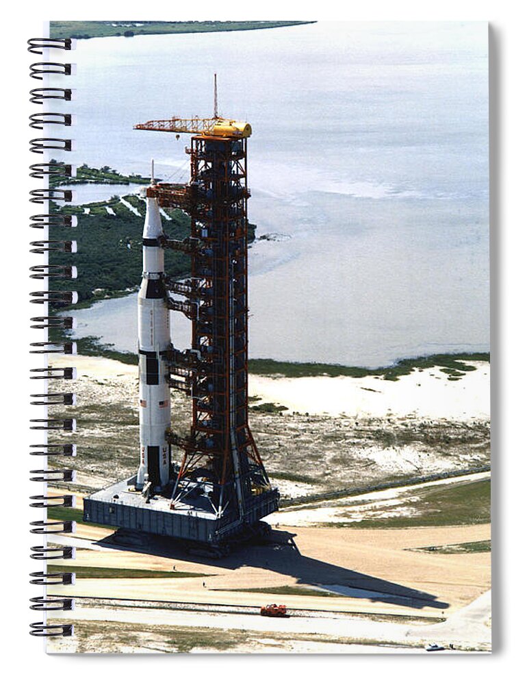 1969 Spiral Notebook featuring the photograph Apollo 11 Rolls Out, 1969 by Science Source