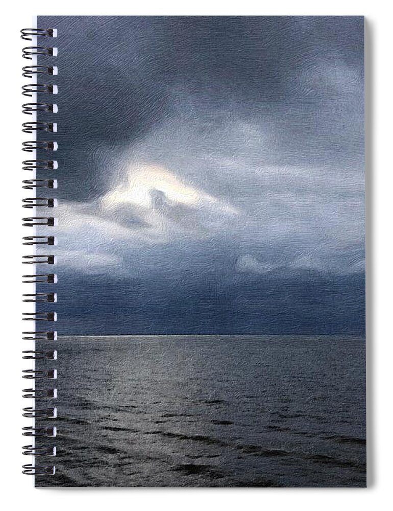 Brushstroke Spiral Notebook featuring the photograph Approaching Storm by Jori Reijonen