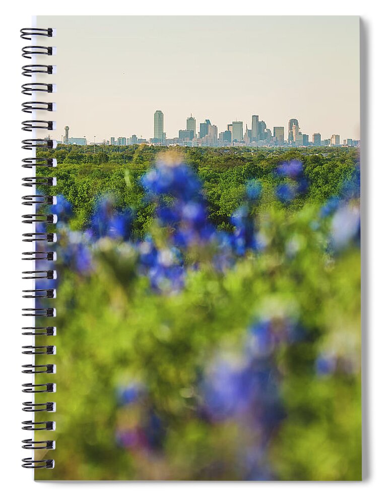 Dallas Spiral Notebook featuring the photograph April in Dallas by Peter Hull