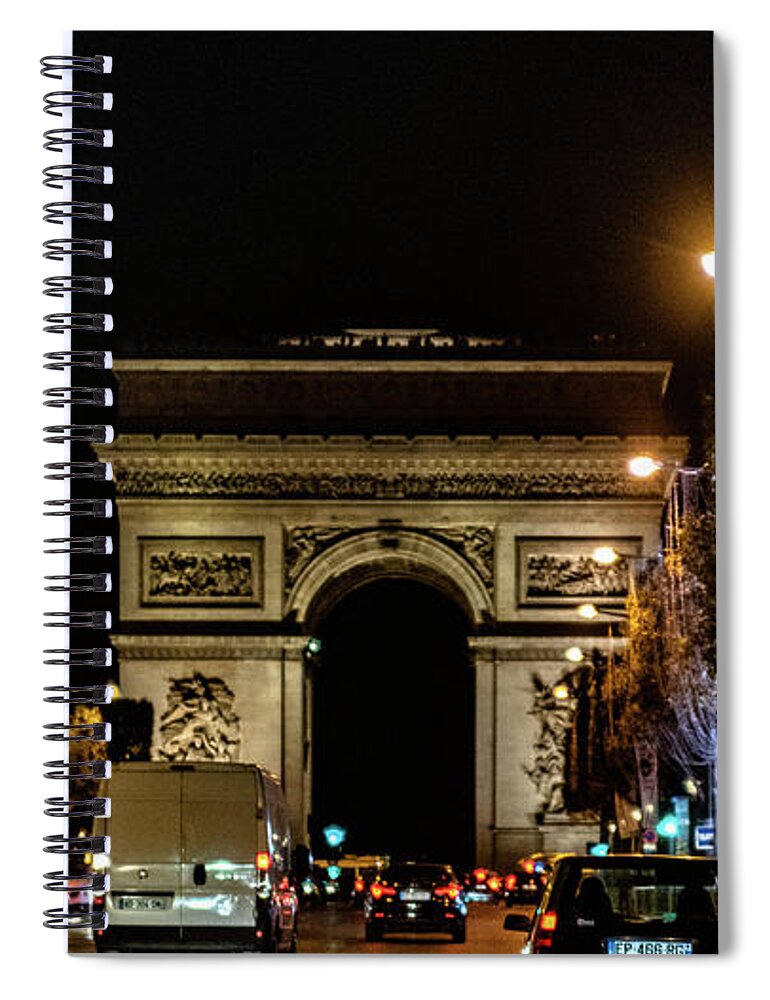 2018 Spiral Notebook featuring the photograph Arc de Triomphe by Randy Scherkenbach