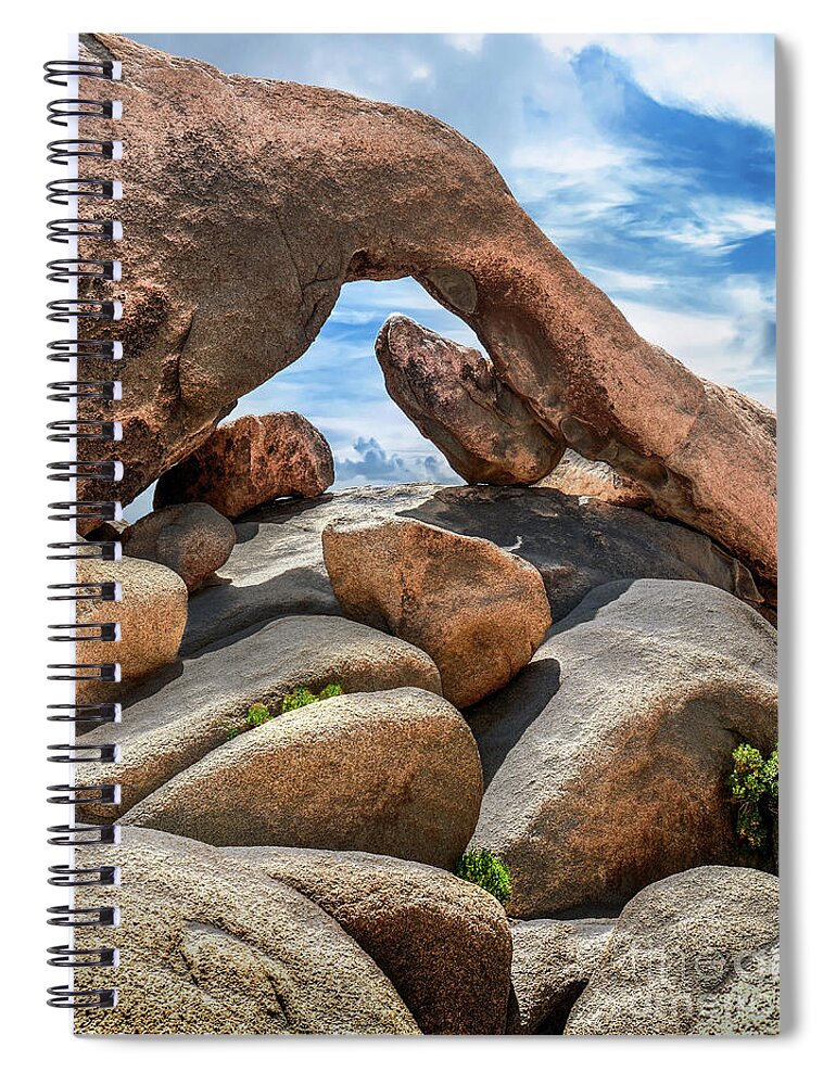 Nps Spiral Notebook featuring the photograph Arch Rock - Joshua Tree NP by David Meznarich