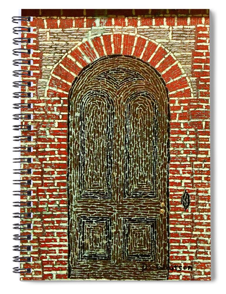 Door Spiral Notebook featuring the painting Arched Door by DLWhitson