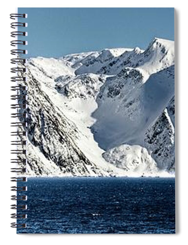 Artic Mountain Panorama Spiral Notebook featuring the photograph Arctic Panorama by Martyn Arnold