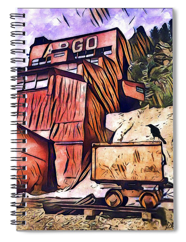 Gold Mine Spiral Notebook featuring the photograph Argo Mine in Idaho Springs Colorado by Peggy Dietz