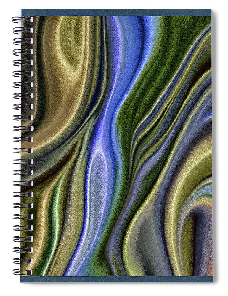 River Spiral Notebook featuring the digital art Around The River by Leo Symon