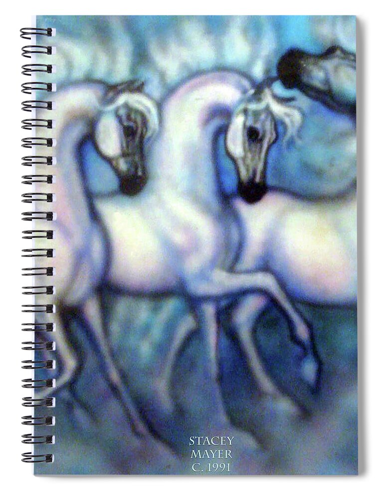 We Three Kings Spiral Notebook featuring the painting We Three Kings by Stacey Mayer