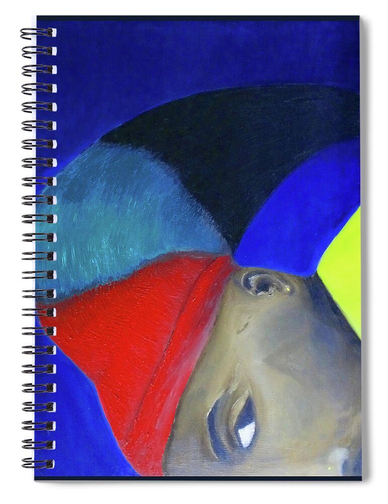 African-american Spiral Notebook featuring the painting Tupac by Sylvan Rogers