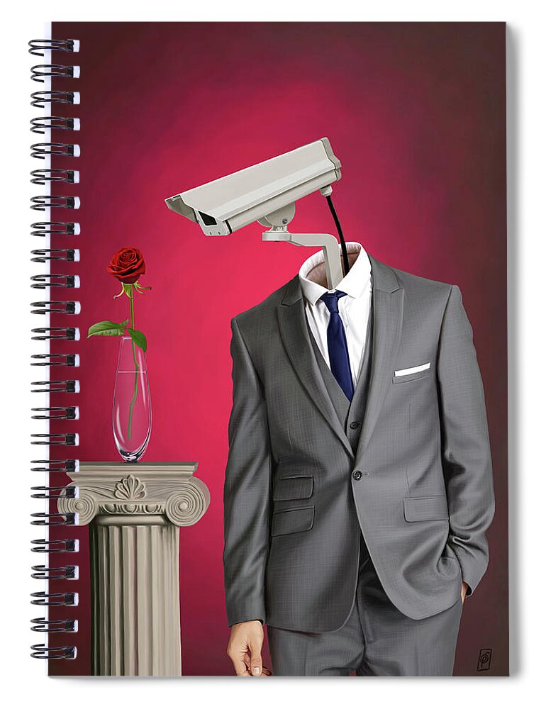 Illustration Spiral Notebook featuring the digital art Paparazzi by Rob Snow