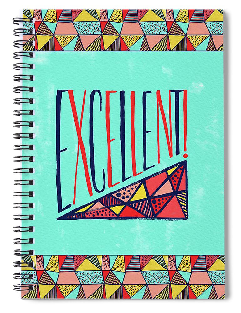 Excellent Spiral Notebook featuring the painting Excellent by Jen Montgomery