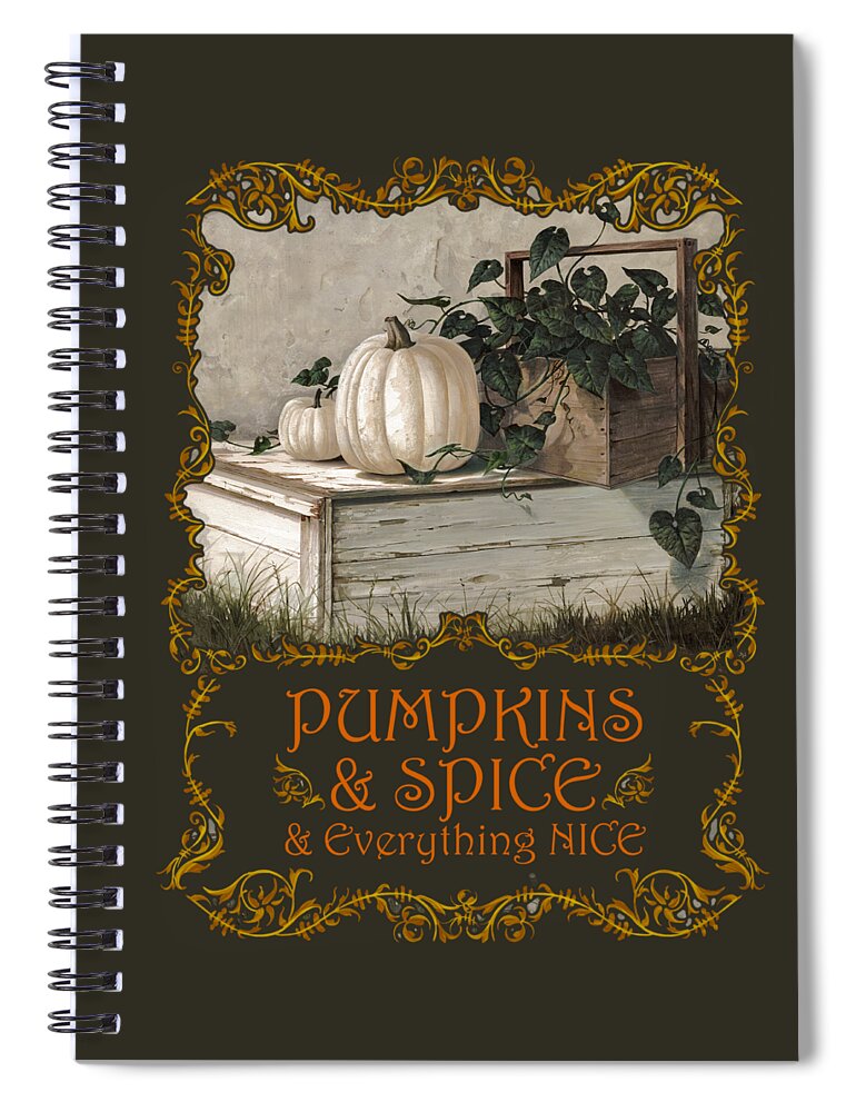 Michael Humphries Spiral Notebook featuring the painting White Pumpkins by Michael Humphries