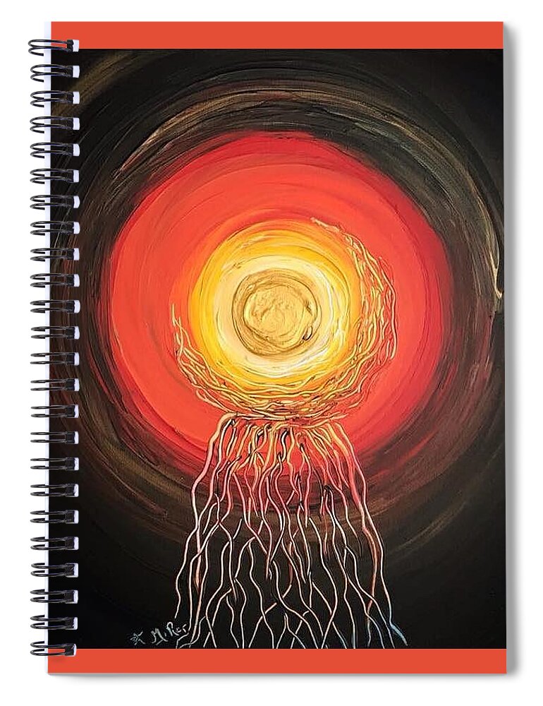 Abstract Art Spiral Notebook featuring the painting As Above, So Below by Michelle Pier