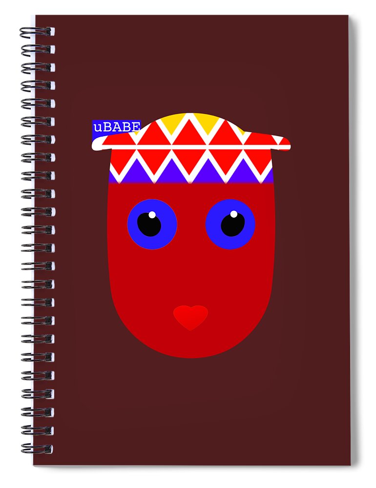 Pocahontas Spiral Notebook featuring the digital art As Pocahontas by Ubabe Style
