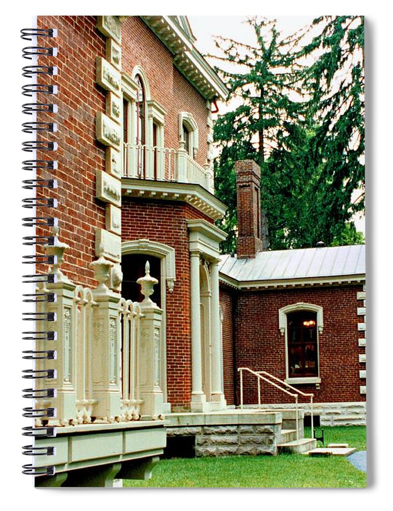 Ashland House Spiral Notebook featuring the photograph Ashland Estate House, Front Left View A by Mike McBrayer