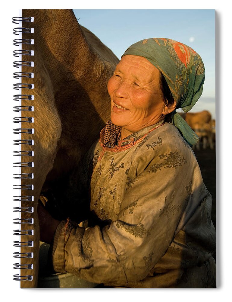 Mongolian Culture Spiral Notebook featuring the photograph Asian Portraits by Rawpixel