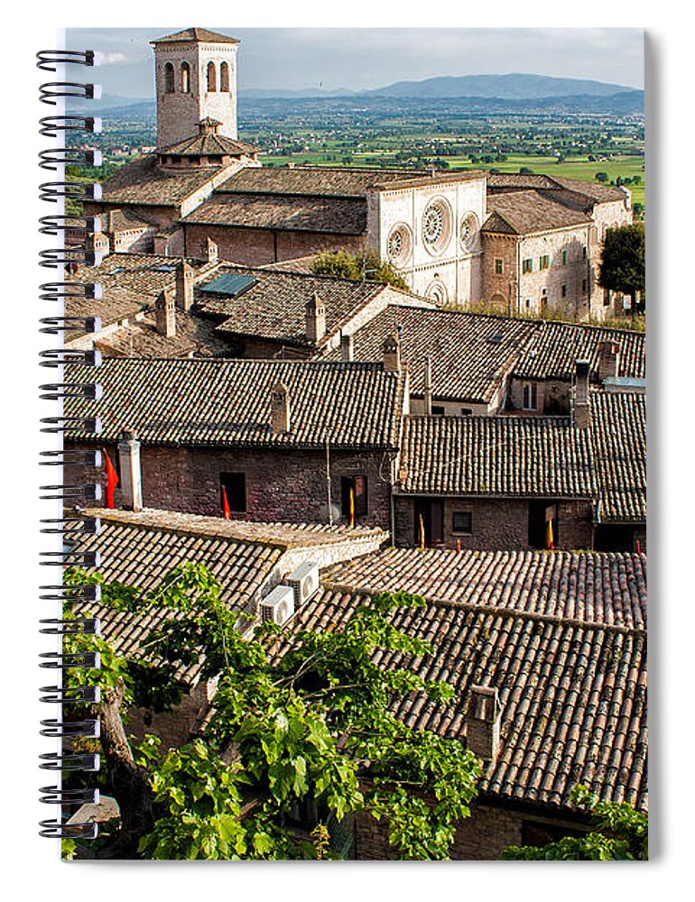 Tranquility Spiral Notebook featuring the photograph Assisi, Umbria, Italy by Anna A. Krømcke