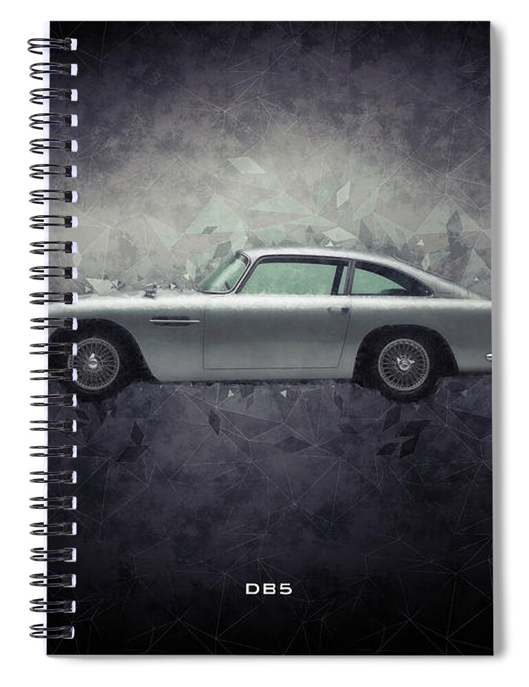 Aston Martin Db5 Spiral Notebook featuring the digital art Aston Martin DB5 by Airpower Art