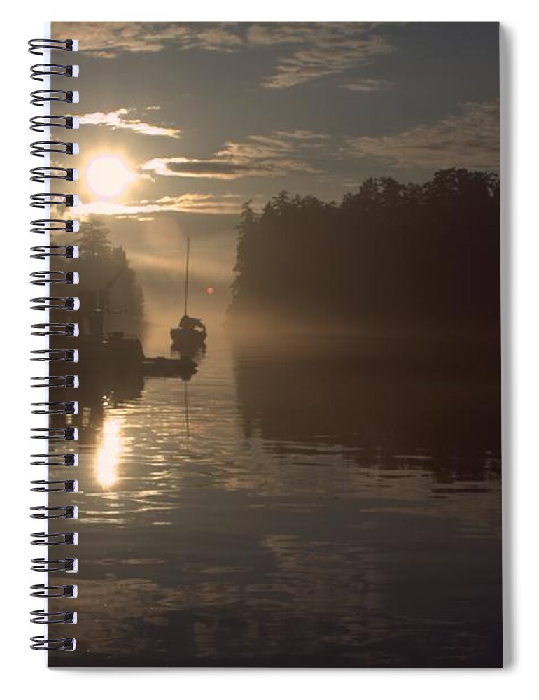 Reflection Spiral Notebook featuring the photograph At peace by Fred Bailey