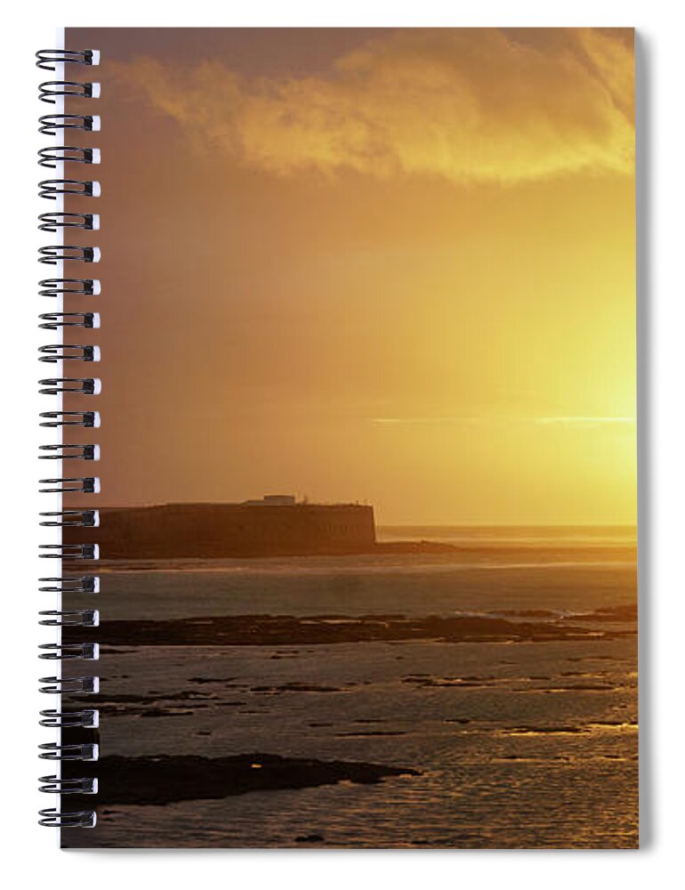 Coast Spiral Notebook featuring the photograph Atlantic Sunset Cadiz Spain by Pablo Avanzini