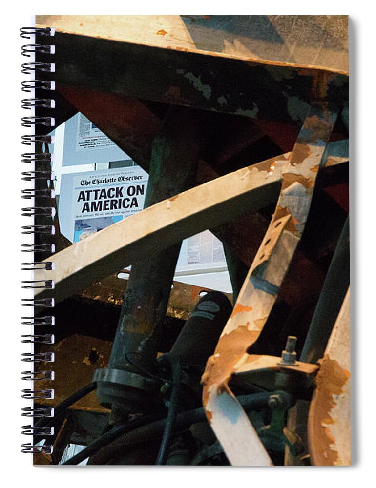 9/11 Spiral Notebook featuring the photograph Attack on America by Fred DeSousa