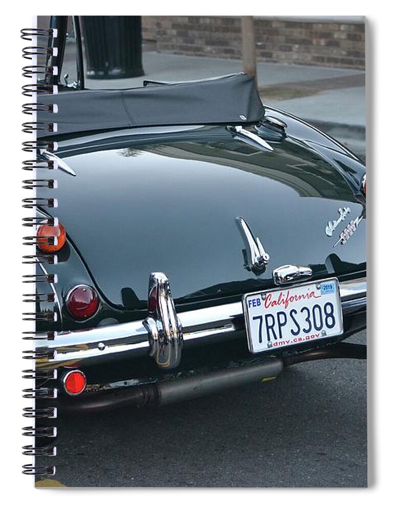  Spiral Notebook featuring the photograph Austin Healey 3000 by Dean Ferreira