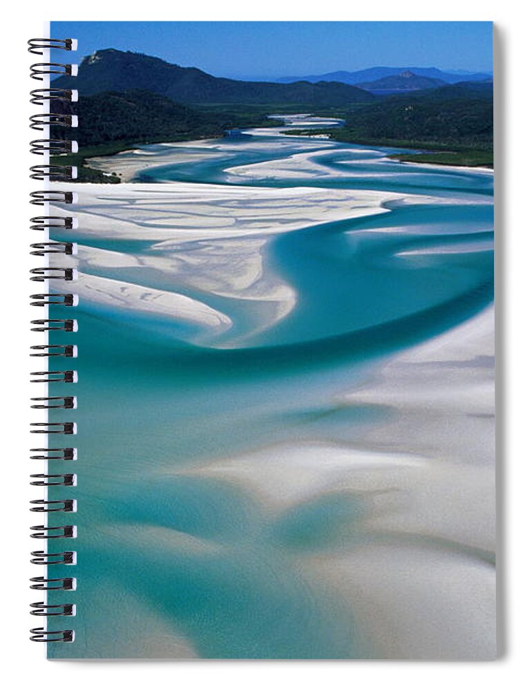 Scenics Spiral Notebook featuring the photograph Australia,whitsunday Island, Whitehaven by Martin Barraud