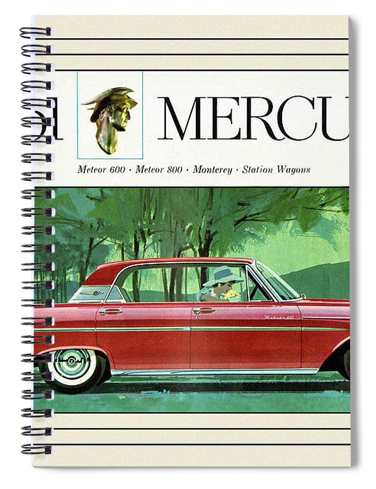 1961 Ford Mercury Meteor Spiral Notebook featuring the photograph Automotive Art 454 by Andrew Fare